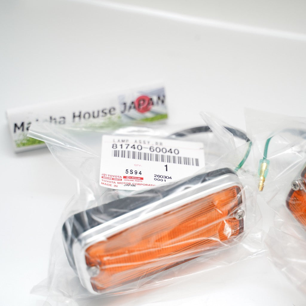 TOYOTA Genuine Land Cruiser FJ40 FJ43 FJ45 Side Turn Signal Marker Lamp Lens SET - Image 2