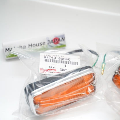 TOYOTA Genuine Land Cruiser FJ40 FJ43 FJ45 Side Turn Signal Marker Lamp Lens SET - Image 2