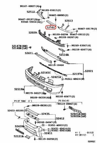 TOYOTA Genuine LAND CRUISER LEXUS LX470 UZJ100 Filer Front Bumper 52511-60901-J0 - Image 4